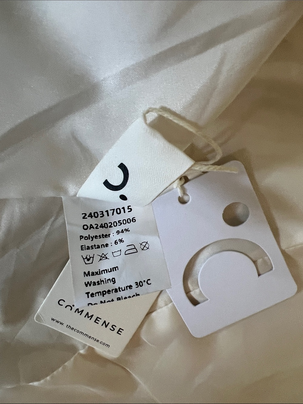 Commense Cream Button-Front Strapless Blouse - Picture 7 of 9